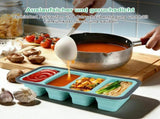 Silicone Freezer Tray with Lid, 4 Compartments Soup Freezing Container, 1000ml, 1 Pack, Gray V1237-ZY-924-242