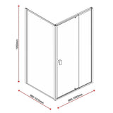 Adjustable Semi Frameless Shower Screen 98-106cm x 98-101cm With Gold Hardware For Modern Bathrooms V63-958211