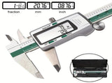 Stainless Steel Digital Caliper 150mm 6 Inch LCD Three Mode Metric Imperial Fractional One Touch V1232-SXKC001