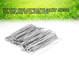 100Pcs Stainless Steel Ground Garden Staple Pins Weed Barrier Fabric Stake Fixed Accessories V1294-YM0901-JY07670