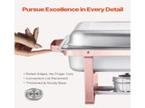 Chafing Dish Buffet Set, 8 Qt 2 Pack, Stainless Steel Chafer with 2 Full Size Pans, Rectangle V952-ZFXBXGSTGK2JJ8OR8V0