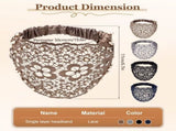 2025 New Elegant Floral Beaded Headbands for Women, Wide Lace Hair Bandanas, Boho Hair Accessories V1258-DP02-F-852
