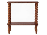 Levede Side Table Slim Storage Shelf for Bedside End Table Hallway Brown NI1098-BR-AU