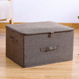 SOGA 2X Coffee Large Portable Double Zipper Storage Box Moisture Proof Clothes Basket Foldable Home SBOX026X2