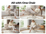 Artiss Criss Cross Chair with Wheels & Adjustable Armrests and Electric Standing Desk 140cm with HASD-ET156E-2018-BG