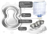 Cat Feeder Automatic Cat Feeder Cat Water Dispenser Cat Feeding Set Pet Care V1107-135-24189