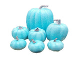 7 Pcs Artificial Pumpkin Cute Lifelike Foam Harvest Pumpkins for Autumn Holiday Decor Sky Blue V1294-YM0901-3115240077511