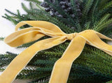 Artificial Norfolk Pine Wreath 60cm Faux Xmas Green Pine Hanging Wreath with Blueberry Bow for Front V1294-YM0901-240830FB05-3