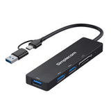 Simplecom CH365C SuperSpeed 3-Port USB Hub with SD MicroSD Card Reader USB-A and USB-C Dual V1202-V2-USSI-CH365C