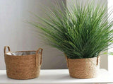 Flower Pots Seagrass Plant Basket with Handle Indoor Woven Flower Pot Toy Storage Container for V1294-YM0717-10077510