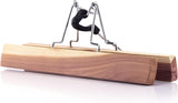 HANGERWORLD Pack of 10 Skirt and Pants Hangers with Clamp Clips, 10.6inch American Cedar Wood Hanger V1258-DP02-F-304