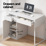 Artiss Computer Desk Drawer Cabinet White DESK-DRAW-105-WH-AB