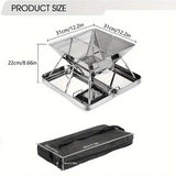 304 Stainless Steel Portable Folding BBQ Grill with Storage Tray for Outdoor Camping Picnics Beach V1232-BBQSKL001
