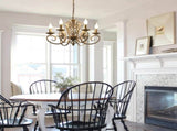 French Country Chandelier, 6 Lights, Rustic V178-20881