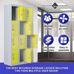 12-Door Locker for Office Gym Shed School Home Storage - Padlock-operated V63-838941