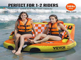 Towable Tube for Boating, 1-2 Riders Inflatable Towable Tubes with Deck Seats and Backrest, 340 lbs V952-CQTLSFDX2R00U07GEV0