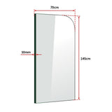 700 x 1450mm Frameless Bath Panel 10mm Glass Shower Screen By Della Francesca V63-829961