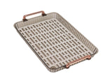 Tea Tray Rectangular Double Layer Drainage Rack Tea Serving Tray for Parties Coffee Table Kitchen V1294-YM0901-3118230273113