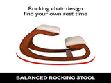 Ergonomic Kneeling Chair Wooden Neck Pain Relief Relieve Fatigue Wood Stool V952-DNGDSHTSKJ0000001V0
