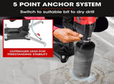 BAUMR-AG 3200W 280mm Wet/Dry Core Drill w/ Wheeled Stand & 127mm Bit Combo, for Concrete Coring Hole V219-DRLCREBM28WA-127