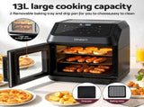 Devanti Air Fryer 13L LCD Fryers Oven AF-K-G-13L-BK