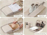 6pcs Packing Cubes Set Compression Bags & Organizers for Travel Suitcases V1263-JX-4368