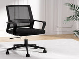 Artiss Mesh Office Chair Computer Gaming Desk Chairs Work Study Mid Back Black OCHAIR-K-MESH-BK