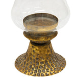 Lustre Footed Pressed - Metal Candleholder 25cm V637-37090CDL