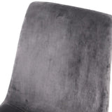 Artiss Dining Chairs Set of 4 Velvet Horizontal Slope Grey MO-DIN-03-VEL-GYX4