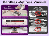 White and Gold Wireless UV Mattress Vacuum and Handheld Mite Removal Vacuum - Portable Bed V888-ELOSUNG52222