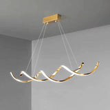 120cm Modern Minimalist Titanium Gold Pendant Light Adjustable LED Chandelier V255-L-24122-G-120