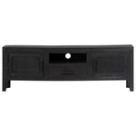 Tv Cabinet Black 118x30x40 Cm Solid Mango Wood 43_247985