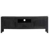 Tv Cabinet Black 118x30x40 Cm Solid Mango Wood 43_247985