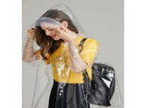 Raincoat Transparent Personality Foldable Wear Resistant Rain Cape for Student Cycling Transparent V1294-YM0716-3117220178012