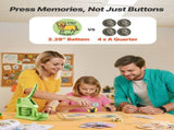 Button Maker Machine, 58 mm, Plastic Pin Maker with 100pcs Button Parts, Mr. Panda Magic Book, V952-SLKXZJ58MMSLEPFBY001V0