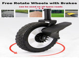 Foldable Collapsible Wagon Cart Garden Beach Outdoor Shopping Trolley Camping Brake - Black V610-FLDWAG-BRA-BLA