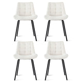 Artiss 4x Dining Chairs Velvet Tufted Kitchen Lounge Cafe Accent Chair Beige DINC-K-799-BGX4