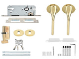 Mechanical Door Lock with Handle Set Modern Interior Bedroom Door AntiTheft Lock Kit V1294-YM0901-3114210070611
