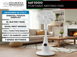 Olimpia Splendid MF1000 Portable Mist Fan with 1.2L Water Tank