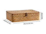 Natural Seagrass Storages for Organizing, Rectangular Storage with Lid, Wicker Woven V1189-LWWAL-20260401-06171