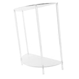 Acrylic Side Table Semiellipse 2 Tier Small Nightstand for Living Room Bedroom Bedside Wall V1294-YM0901-3116240035011