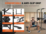 Power Tower with Bench, 10-Level Height Adjustable Pull Up Bar Stand Dip Station & Detachable Bench, V952-DGNYTXSJDZDK4EQYXV0
