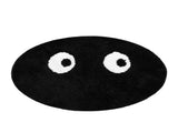 Round Rug Cute Black Face Rug Soft Flocking Carpet Skid Resistant Rug for Bedroom Bathroom Living V1294-YM0710-3117230206512