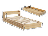 RoomSense Single Firm Mattress 26cm Bundle with Storage Bed Frame XFKF-1772-S-AURA-AB