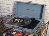 Crosley Cruiser Bluetooth Portable Turntable - Tourmaline Bundled Crosley Record Storage Crate V398-CRW8005FSC-TN4