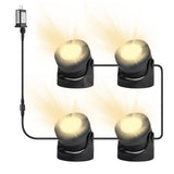 Set of 4 Warm White Pond Lights LED Submersible Fountain Lights IP68 Waterproof Underwater Landscape V1294-YM0901-3119250001912