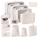 Ultimate Travel Packing Organizer Set, 11 Pcs Clothes Storage Pouches With Dual Drawstring Bags, V1221-XM-LB2623-GM101