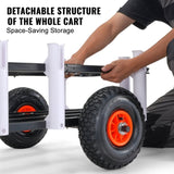 Beach Fishing Cart, 91 kg Load Capacity, Fish and Marine Cart with Two 275 mm Big Wheels Rubber V952-LLKYJC11YC0080XFQV0
