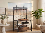Artiss Mobile TV Stand 32-65 Inch TVs Mount 50kg with 3 MDF Shelves Lockable Wheels Adjustable Feet TV-MOUN-3T-WAL
