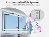 Interior Ave - 70 x 90cm Rectangle Frameless LED Bathroom Mirror Bluetooth V355-IA-RWM-9070-BT